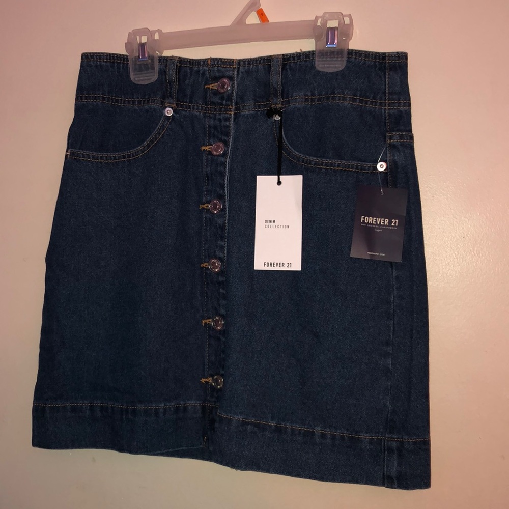 Button down jean skirt